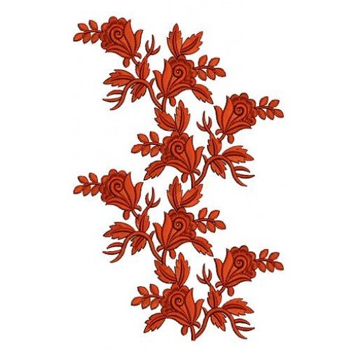 Rose Embroidery Applique Design
