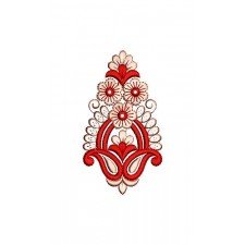Wool Dress Applique Embroidery Design 16629