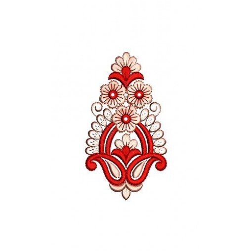 Wool Dress Applique Embroidery Design 16629