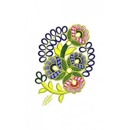 Valencia Jacobean Floral Embroidery Design 16636