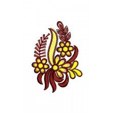 Floral Fabric Scarf Embroidery Design 16638