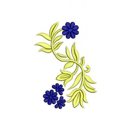 Vintage Flowers Embroidery Design 16681
