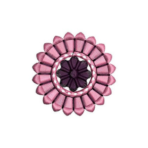 Green Branch Flower Applique Design 16682