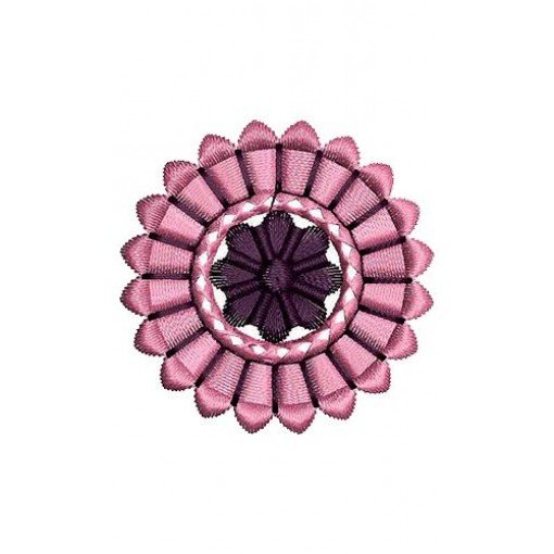 Green Branch Flower Applique Design 16682