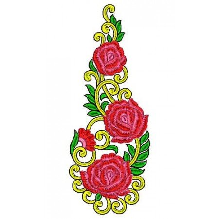 Rose Brode Dress Embroidery Design 16699