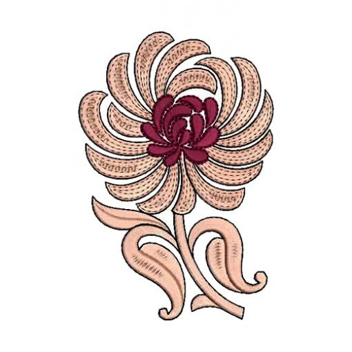 Flower Applique Embroidery Design 16756