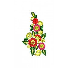 New Dress Applique Embroidery Design 16777