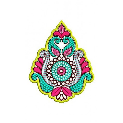 Batik Dupatta Embroidery Design 16789