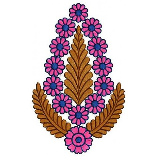 Folk Art Flower Applique Embroidery Design 17019 Folk Art Flower Applique Embroidery Design 17019