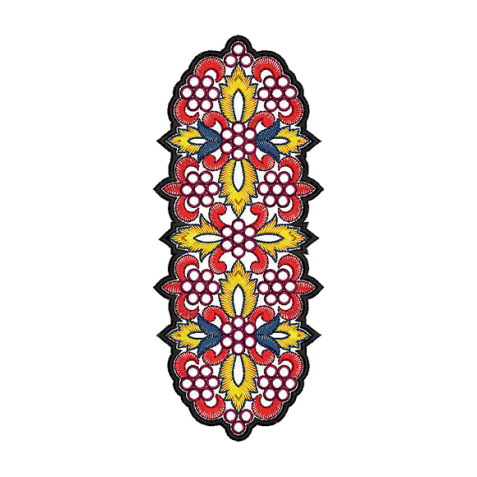 Gorgeous Wool Applique Embroidery Design 17022