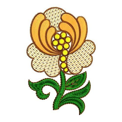 Vintage Rose Patch Embroidery Design 17023