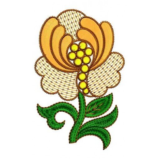 Vintage Rose Patch Embroidery Design 17023 Vintage Rose Patch Embroidery Design 17023