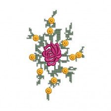 Vintage Cross Stitch Tablecloth Embroidery Design 17025