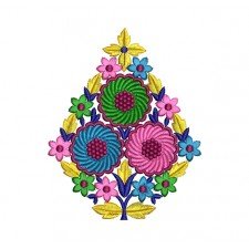 Crocodile Stitch Flower Patch Design 17031