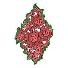 Arabic Straw Floral Embroidery Design 17113