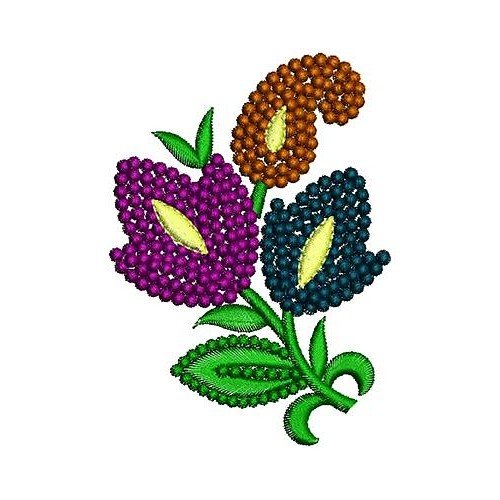 Jacobean Era Flower Embroidery Design 17118