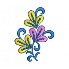 Flower Vine Embroidery Design 17122