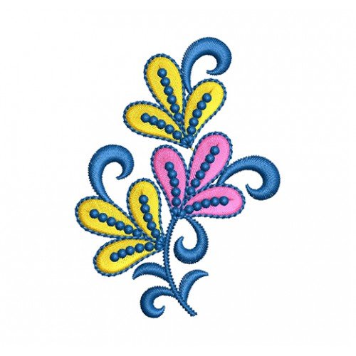 Flower Vine Embroidery Design 17122