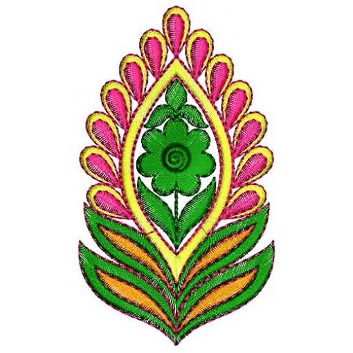 Glasgow Casual Kurti Applique Embroidery Design 17139