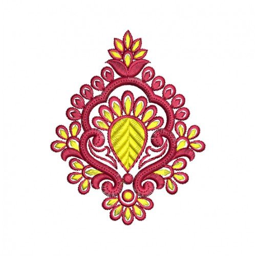 Elegante Floral Figuur Embroidery Design 17155