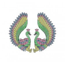 Mexican Peacock Embroidery Design 17230