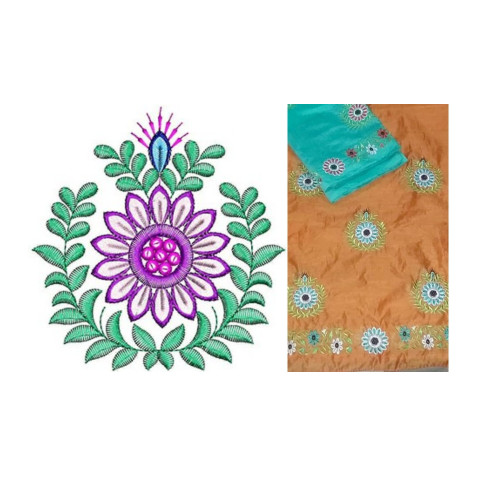 Midi Skater Dress | Beautiful Boutique Embroidery Design