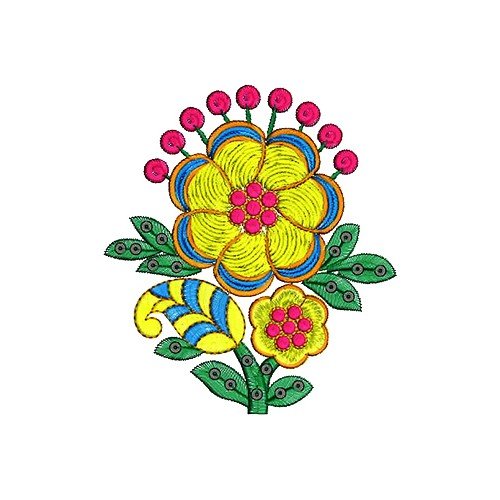 Exotic Flower Appliuqe Embroidery Design