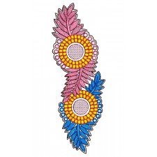 India Long Skirt Embroidery Design