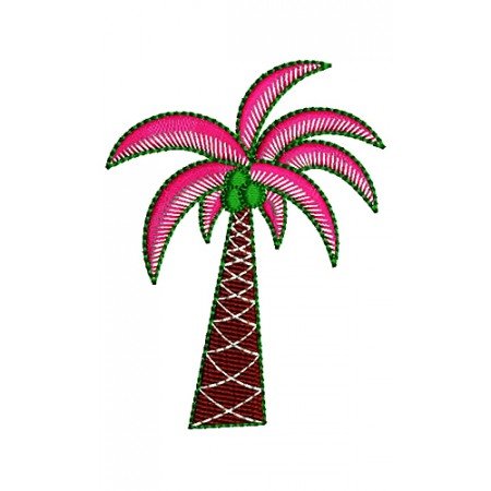 Coconut Tree Applique Embroidery Design