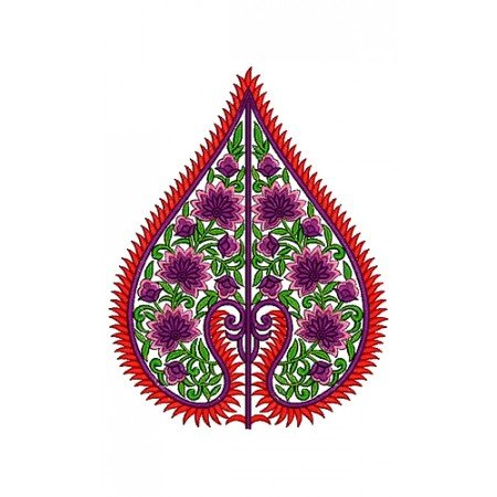 Traditional Hungarian Heart Patch Embroidery Design
