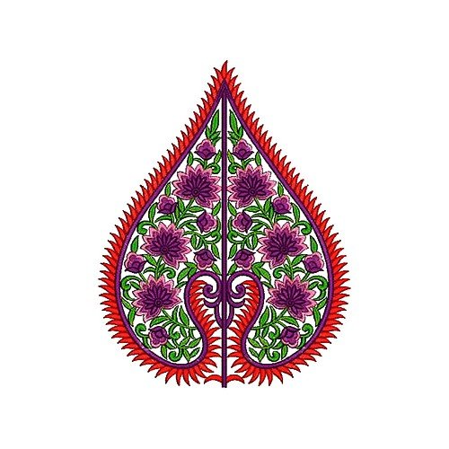 Traditional Hungarian Heart Patch Embroidery Design