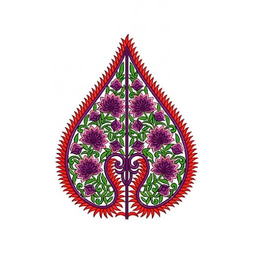 Traditional Hungarian Heart Patch Embroidery Design