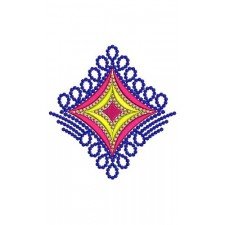 Hawaiian Motif Applique Saree Embroidery Design