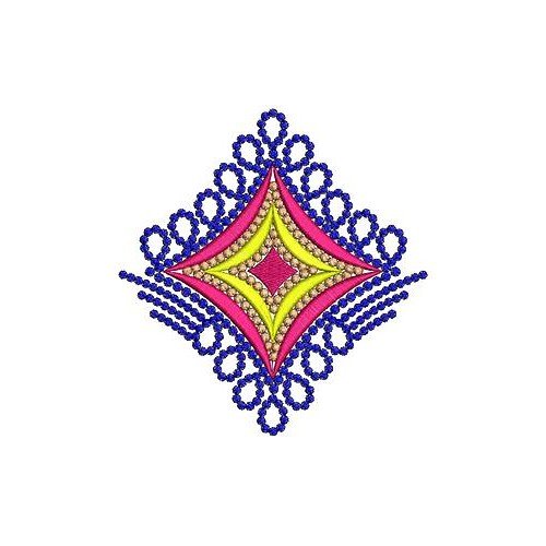 Hawaiian Motif Applique Saree Embroidery Design
