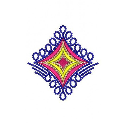 Hawaiian Motif Applique Saree Embroidery Design