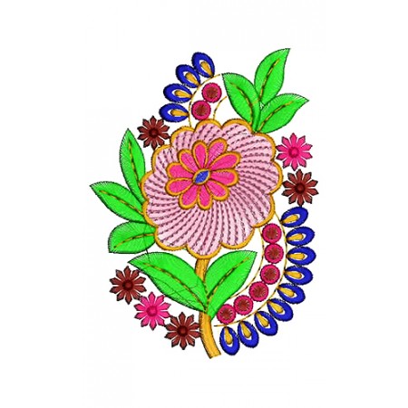 Graceful Willow Flower Embroidery Design