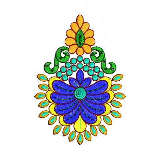 Nouveau Flowers Embroidery Design