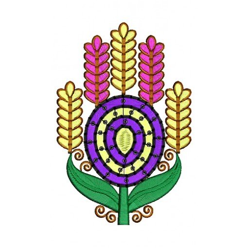 Bright Dupattas Patch Embroidery Design