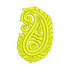 Paisley Dress Patch Embroidery Design