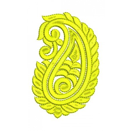 Paisley Dress Patch Embroidery Design