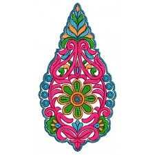 Fantasy Flowers Patch Embroidery Design