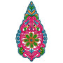 Fantasy Flowers Patch Embroidery Design