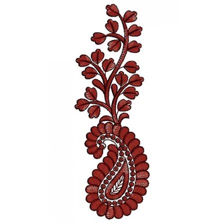 Venetian Paisley Dress Patch Embroidery Design