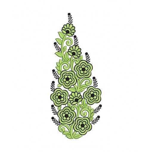 Scarf Dress Patch Embroidery Design