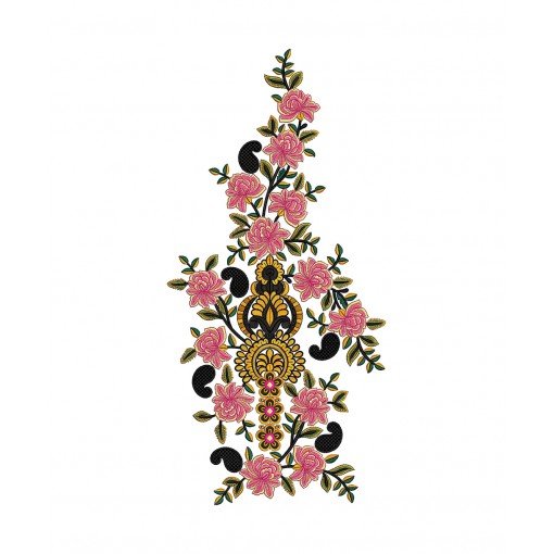 Japanese Art Patch Embroidery Design