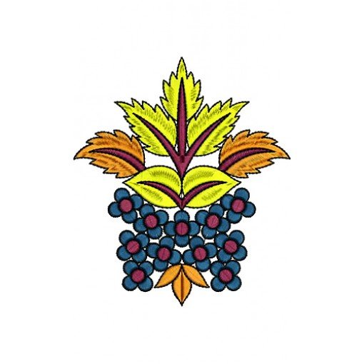Folk Art Wool Applique Embroidery Design