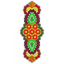 Folk Style Shirt Sleeve Embroidery Design