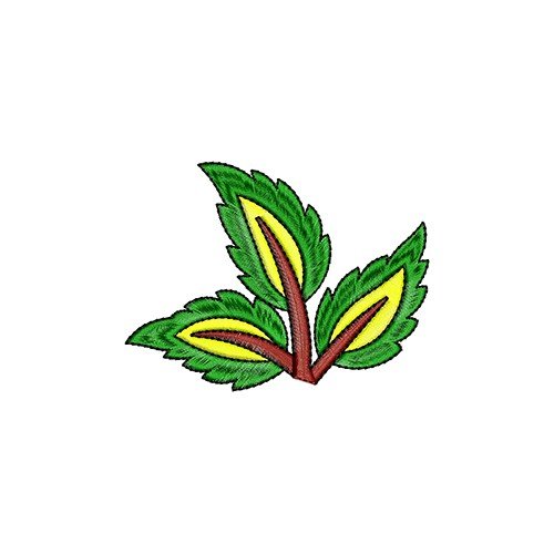 Grape Leaf Corner Embroidery Design
