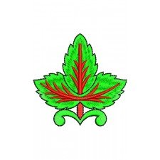 Green Maple Leaves Embroidery Design