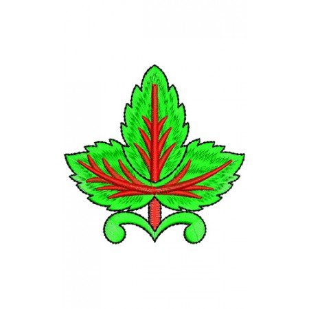 Green Maple Leaves Embroidery Design